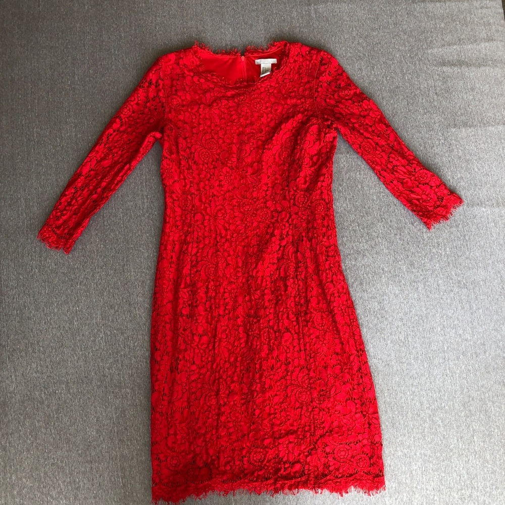 H&M red lace dress